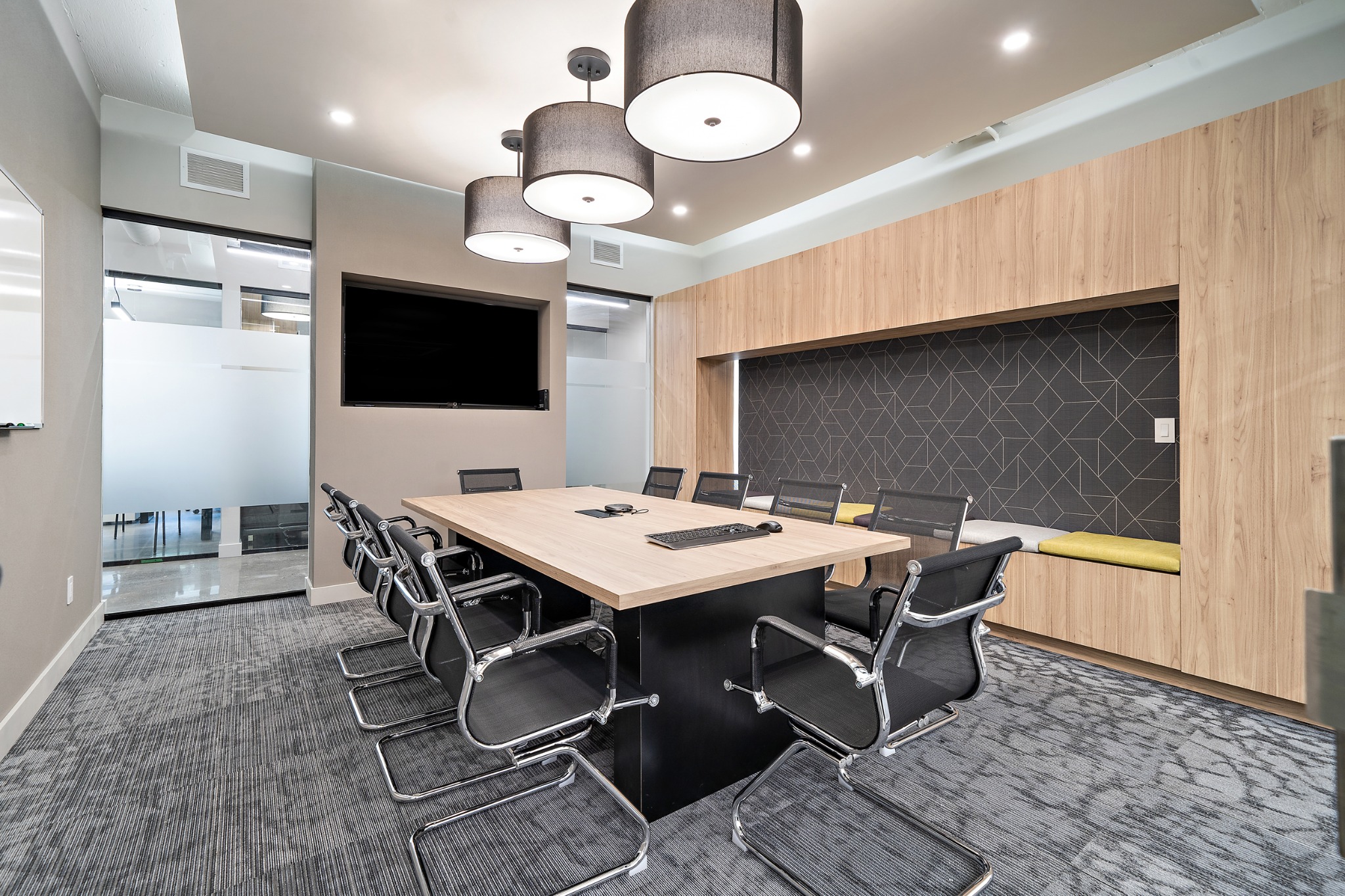 Equipped boardroom at Swivl Queen Mary